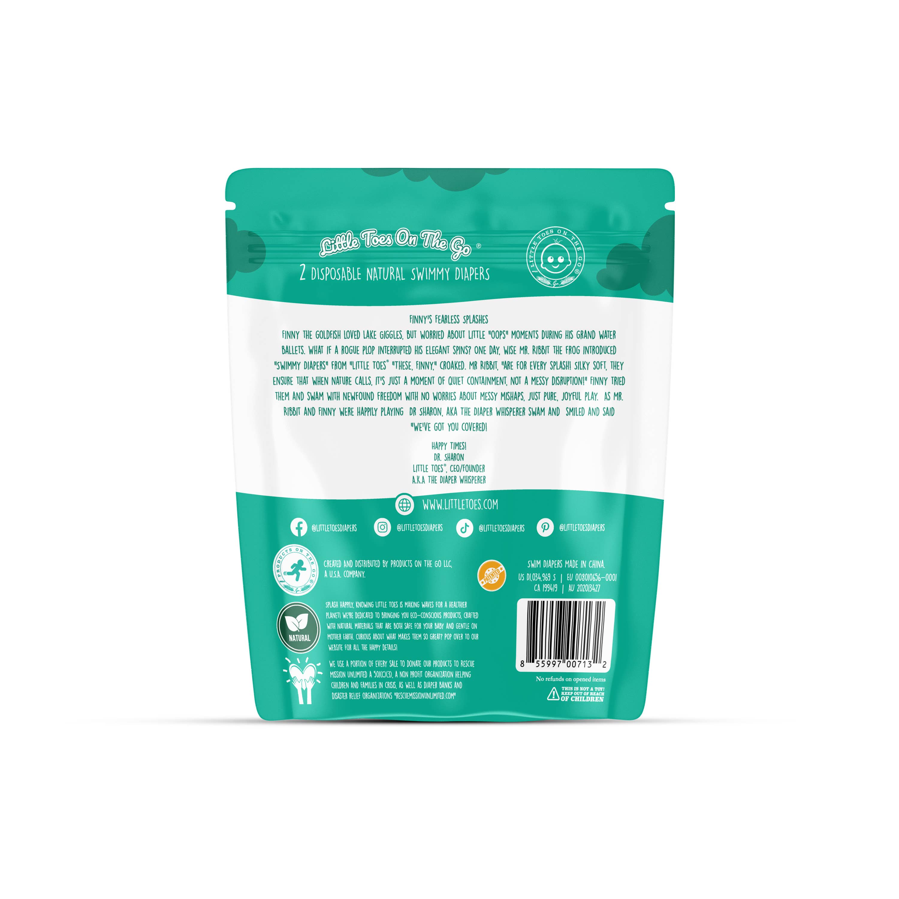 Products on the Go – Großhandel Schwimmwindel – Baby – Kleine Zehen unterwegs Natürliche Schwimmwindeln Größe Klein1