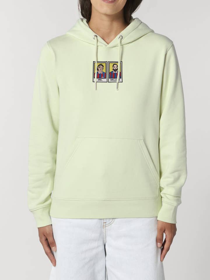 Geborduurde hoodie met Orel en Guillaume voor wholesale door Foot Dimanche