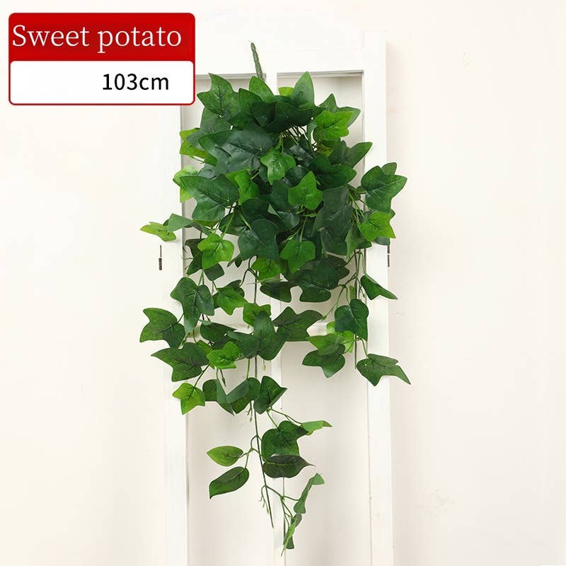 ACNITE(We cover U.S. import duties) - Venta al por mayor Plantas artificiales - Plantas artificiales colgantes de pared de 40" para decoración del hogar flor1