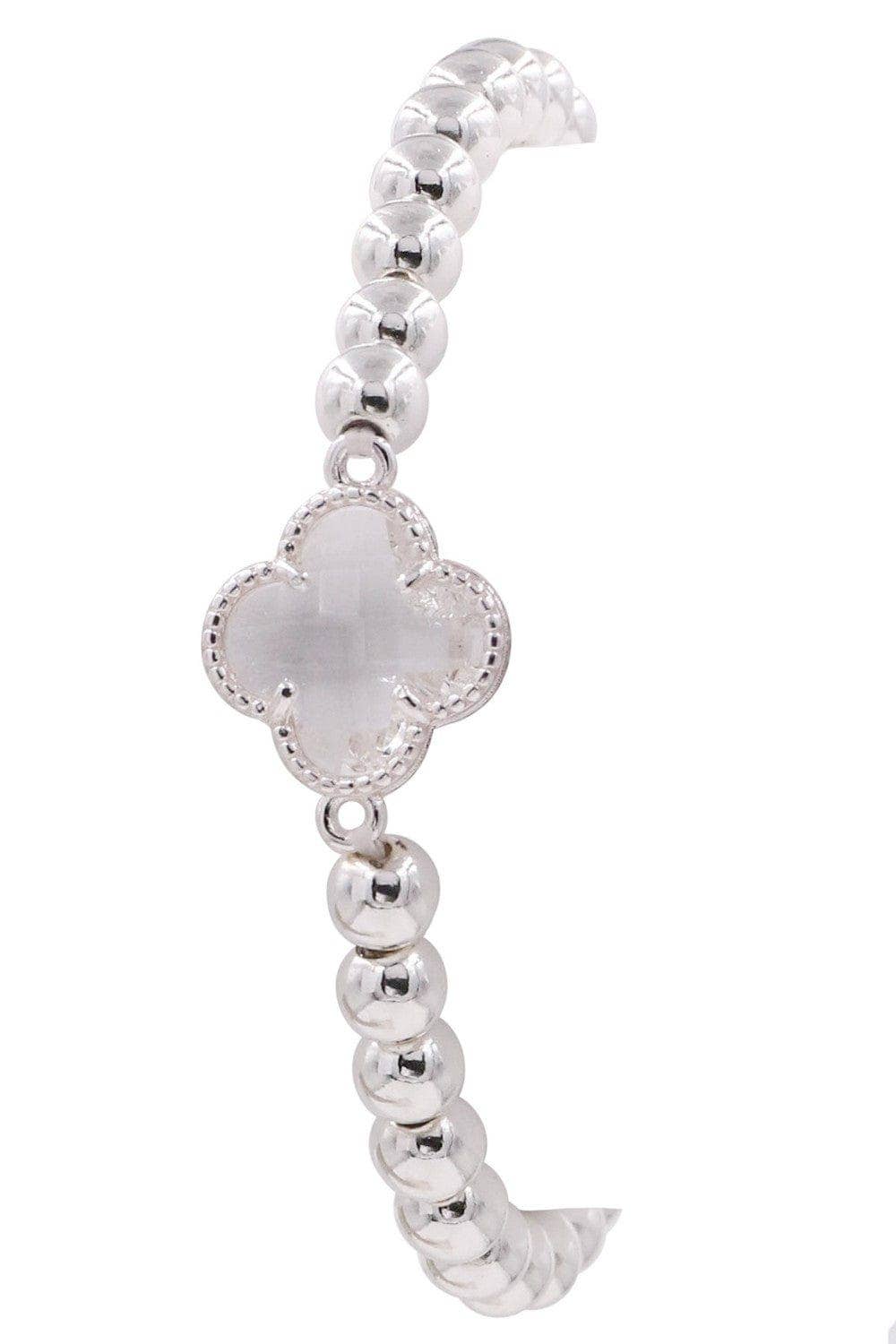 MiMi Wholesale - Wholesale Beaded Bracelet - CB2212 Clover Charm Beaded Bracelet1