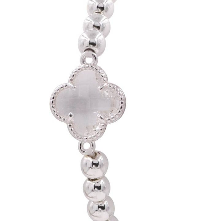 MiMi Wholesale - Wholesale Beaded Bracelet - CB2212 Clover Charm Beaded Bracelet1