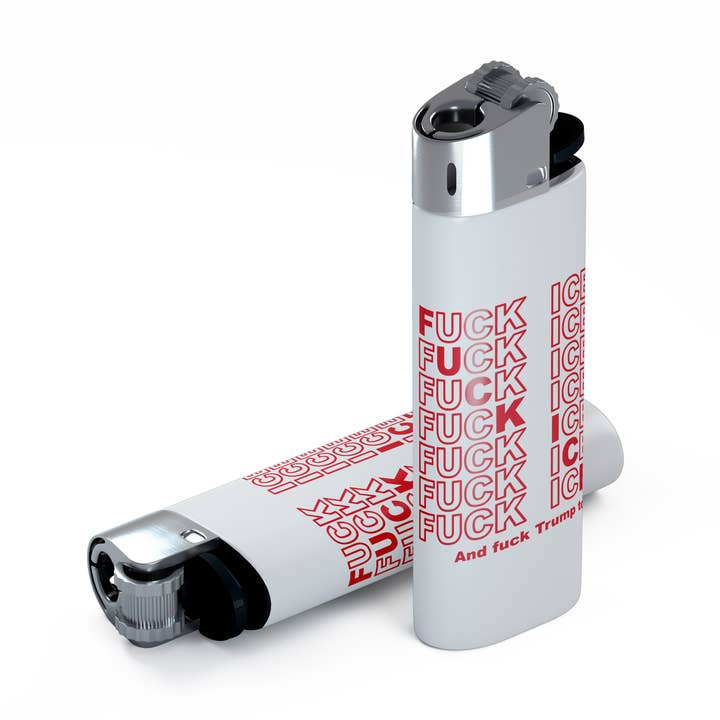 Fuck Ice and Trump Too Lighter for wholesale by jeganmones