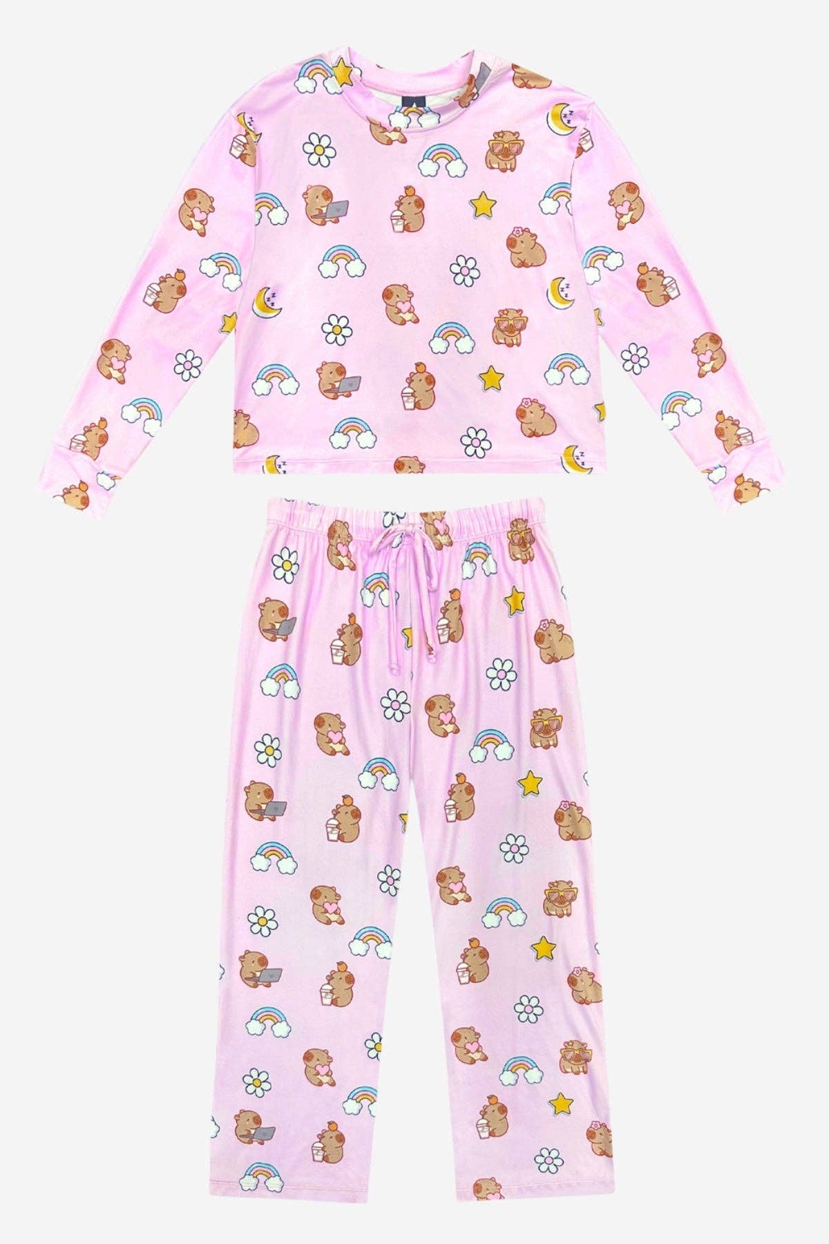 PixieLane - Vendita all'ingrosso Set loungewear - bambini - Pantaloni Easy Tee & Karate a manica lunga Simply Soft44