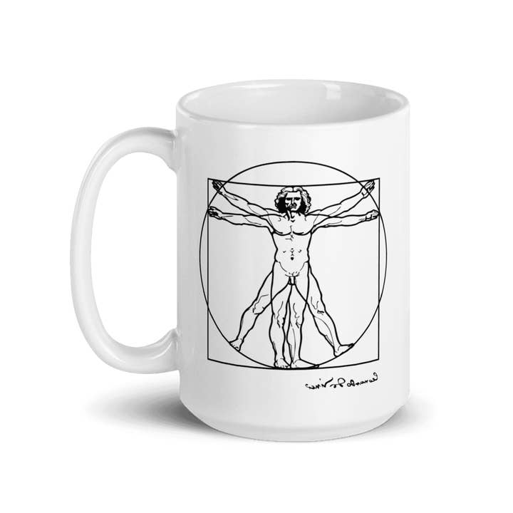Art-O-Rama Shop - Wholesale Coffee Mug - Leonardo Da Vinci, Vitruvian Man Sketch Mug5