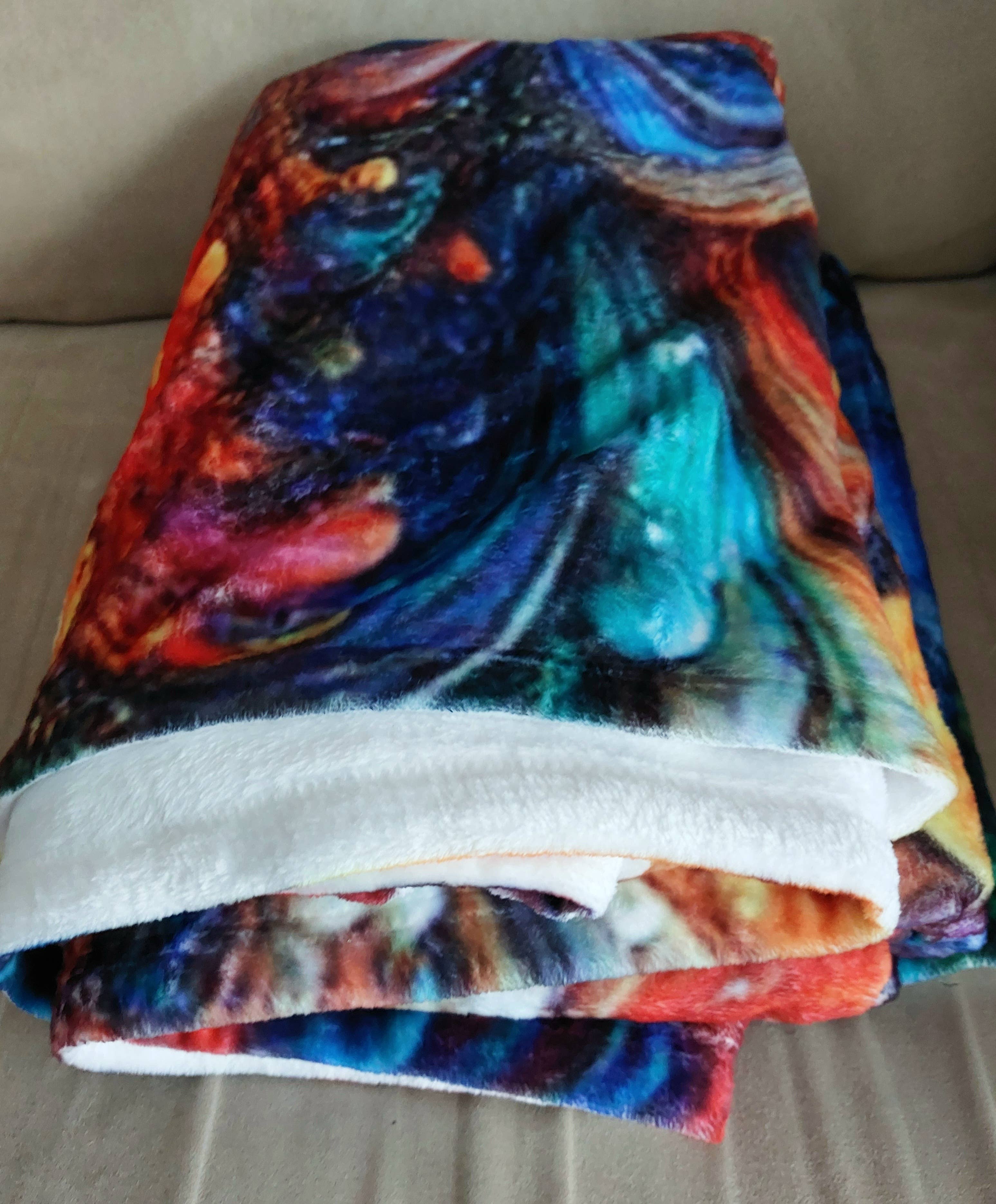 Ohhh So Swag - Wholesale Throw Blanket - Purple Block Pattern Colorful Throw Blanket 60x80 | US16