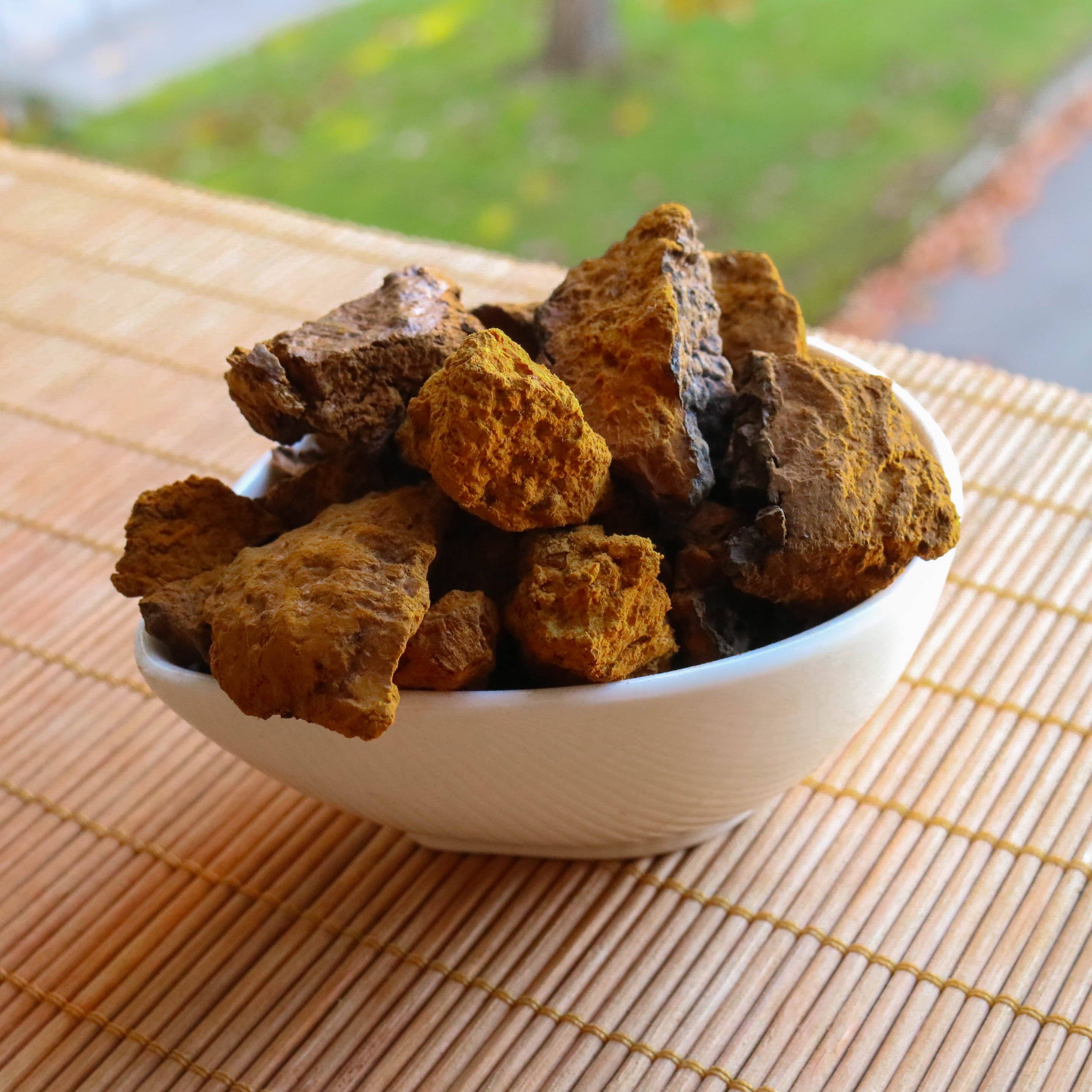 Two Hills Tea - Wholesale Loose Tea - Organic Wild Crafted Chaga Chunks - 1lb1
