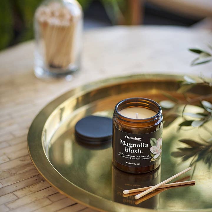 Osmology - Wholesale Jar/Filled Candle - Magnolia Blush Scented Jar Candle - Magnolia & Hibiscus2