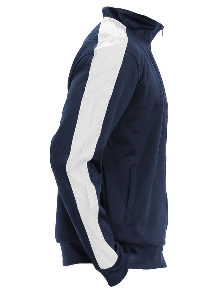 WEIV - Wholesale Athletic Jacket - Men's - UNISEX SIDE STRIPE ZIP UP TRACK JACKET4