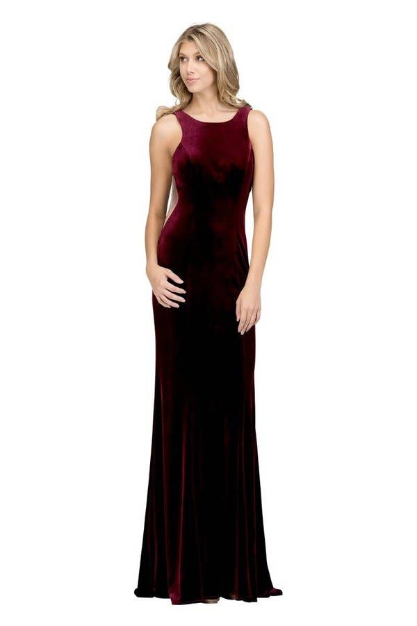 Chicas - Wholesale Gown - Women's - Velvet Mermaid Long Dress C7052