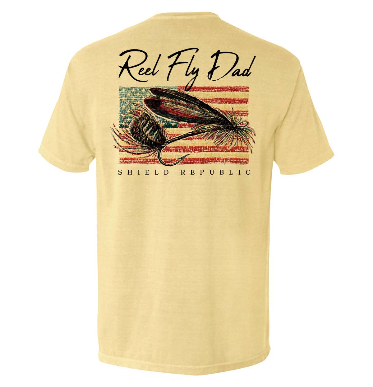 Shield Republic – wholesale Screen printed t-shirt – Men′s – Reel Fly Dad2
