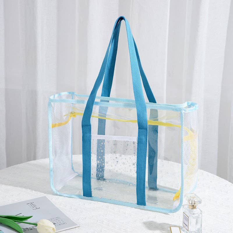 Dipped Shop - Vente Tote bag – femme - Grand sac fourre-tout zippé en PVC transparent multicolore avec grande capacité DPB17010