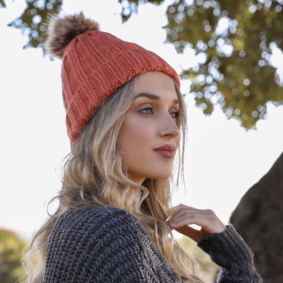 Leto Accessories - Wholesale Beanie - Women's - Winter-Ready Ribbed Faux Fur Beanie 🧶 – Wholesale Supplier9