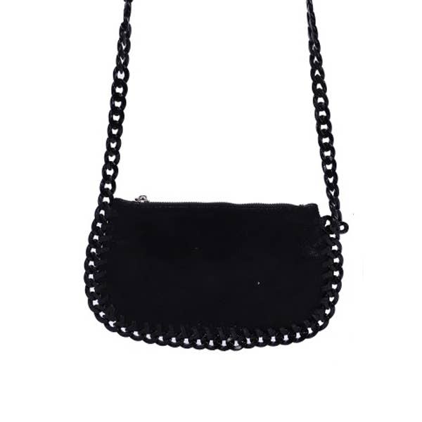 Nima Accessories Inc - Wholesale Shoulder Bag - Women's - Ladies Faux Leather Shoulder Bag with Lucite Chain Strap