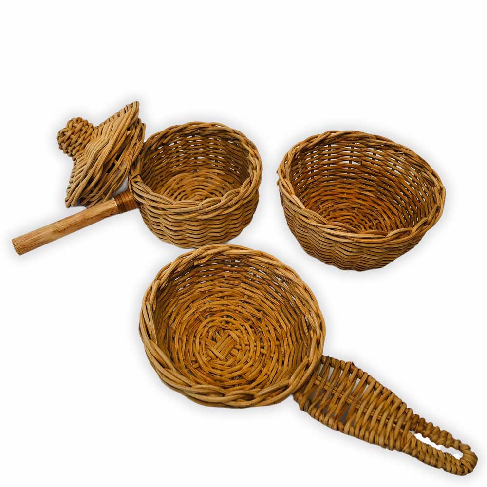 GreenWave - Wholesale Toy set – Kids - handmade rattan wicker cooking set for kids5