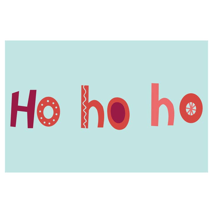 Postcard - HO HO HO for wholesale by Morris Magnets