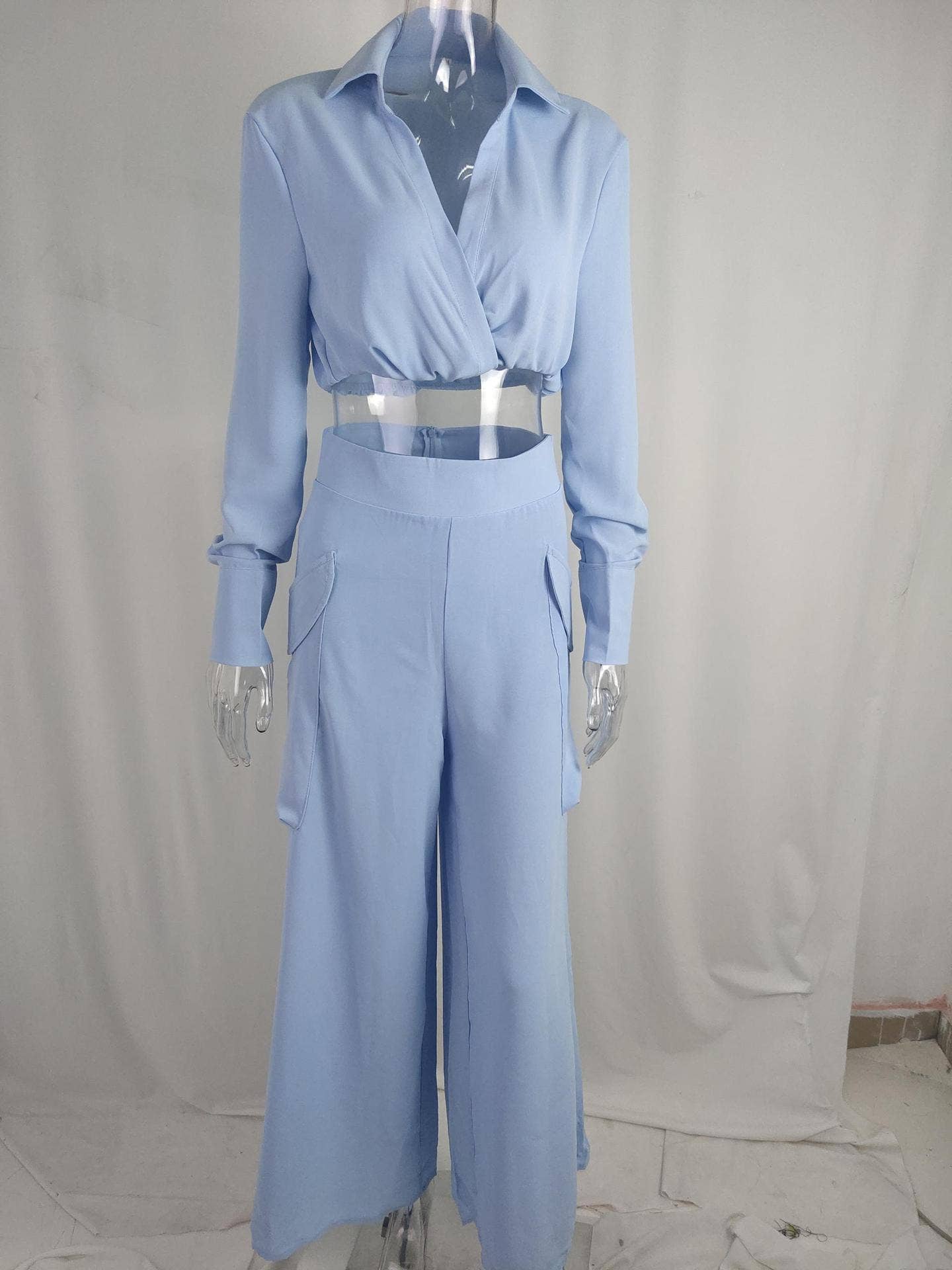 Lily Clothing - Wholesale Top & Pant Set (NOT Loungewear) - Women's - SOLID COLOR TEMPERAMENT COMMUTER FASHION SET15