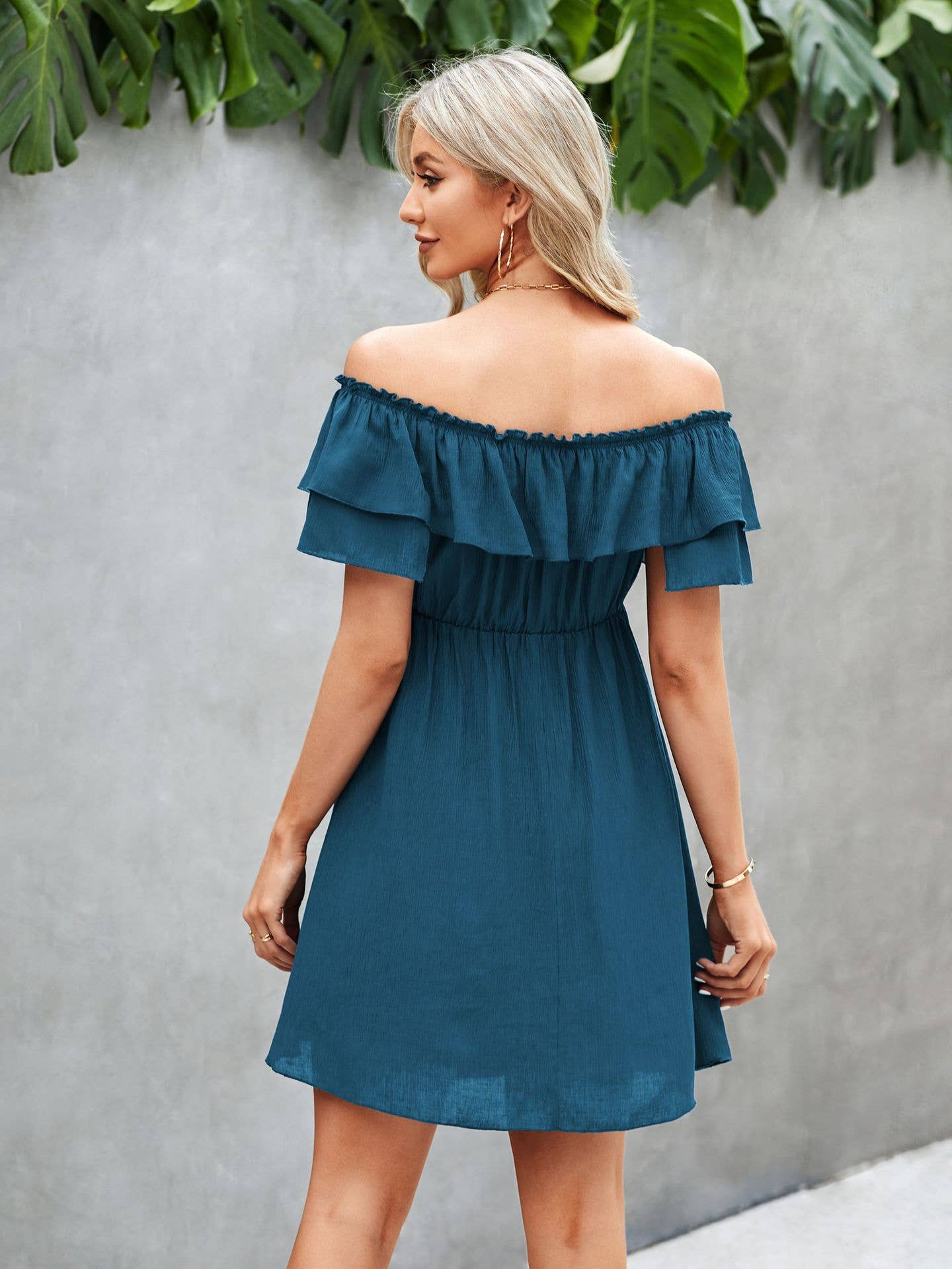 eLook - Wholesale Jurk - Dames - SZ1-DR1008 Off Shoulder Jurk met ruches17