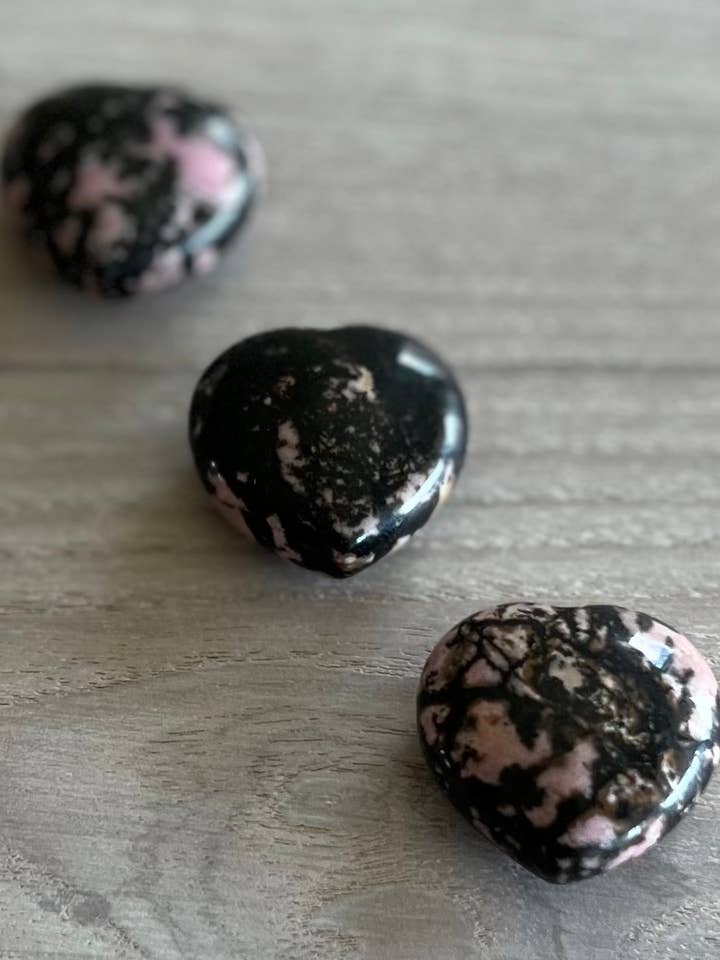 Coração Rodonita Grande por atacado de Luna Rae