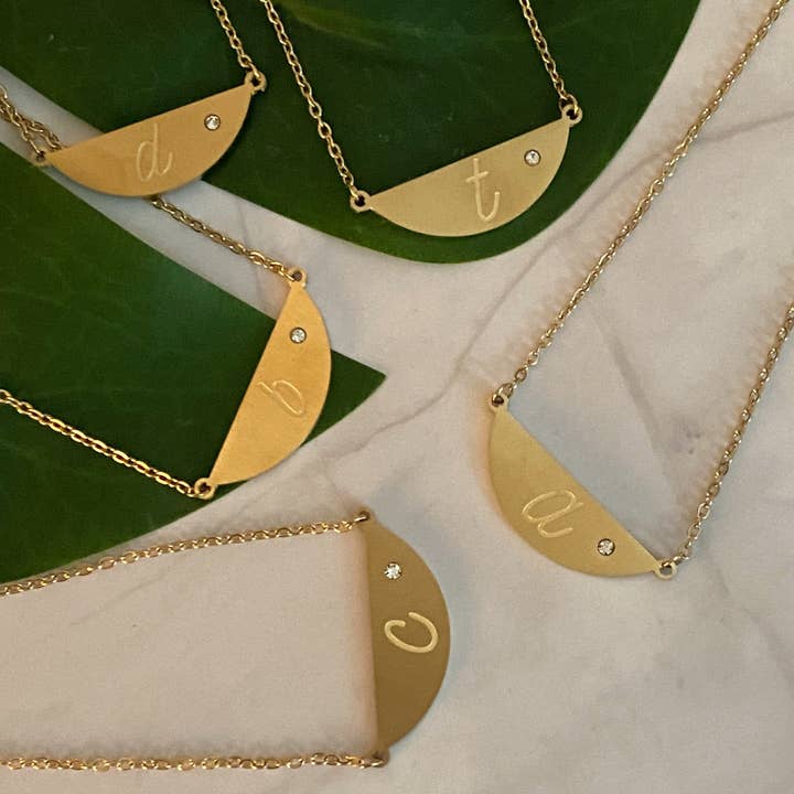 Hamilton Sphere Initial Necklace for wholesale by Ellison+Young