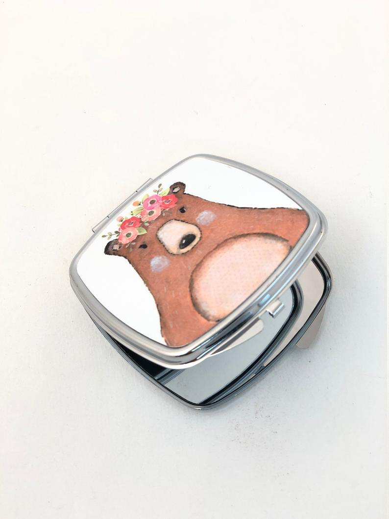GP Originals - Wholesale Compact Mirror - Bella the Bear compact mirror1