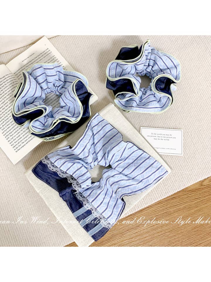 Gifty - Blue Striped Hair Ties for wholesale by WEST AUSSIE SUPPLIES