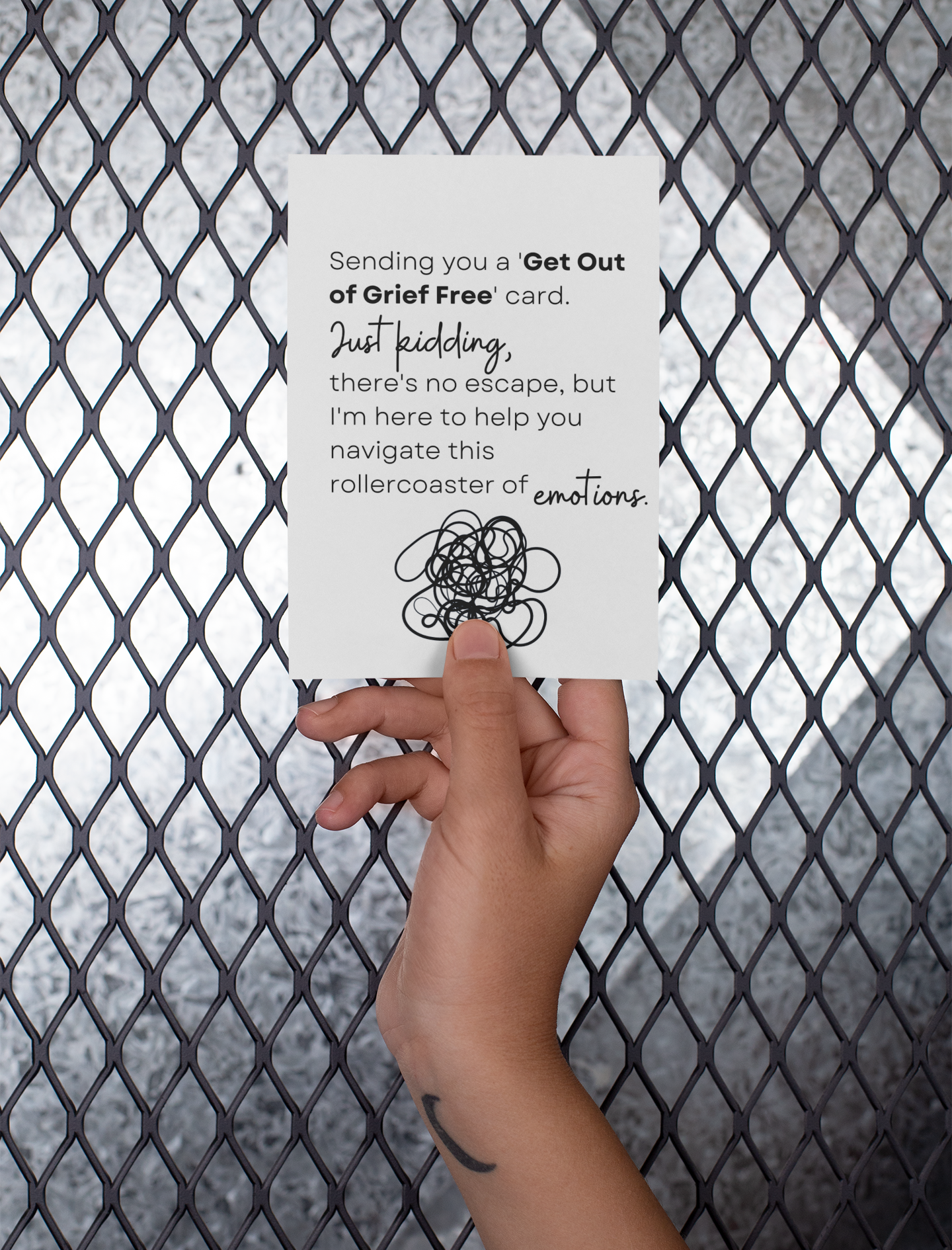 Butterflies + Halos - Wholesale Sympathy Card - Empathy | Sympathy Card - 'Get out of Grief Free' Message1