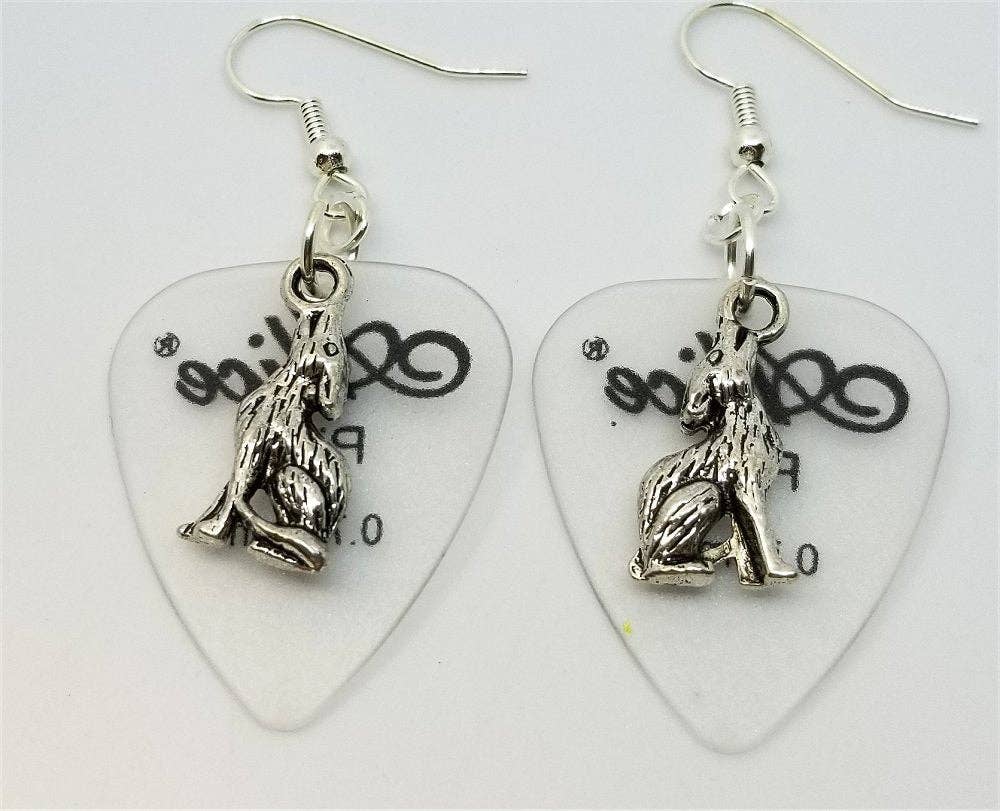 Simply Raevyn - Wholesale Dangle Earrings - Wolf Charm Guitar Pick Earrings25