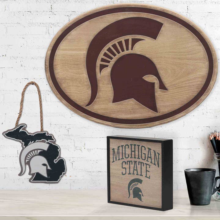 Open Road Brands, LLC - Wholesale Sign - Michigan State University Logo Wood Wall Decor
