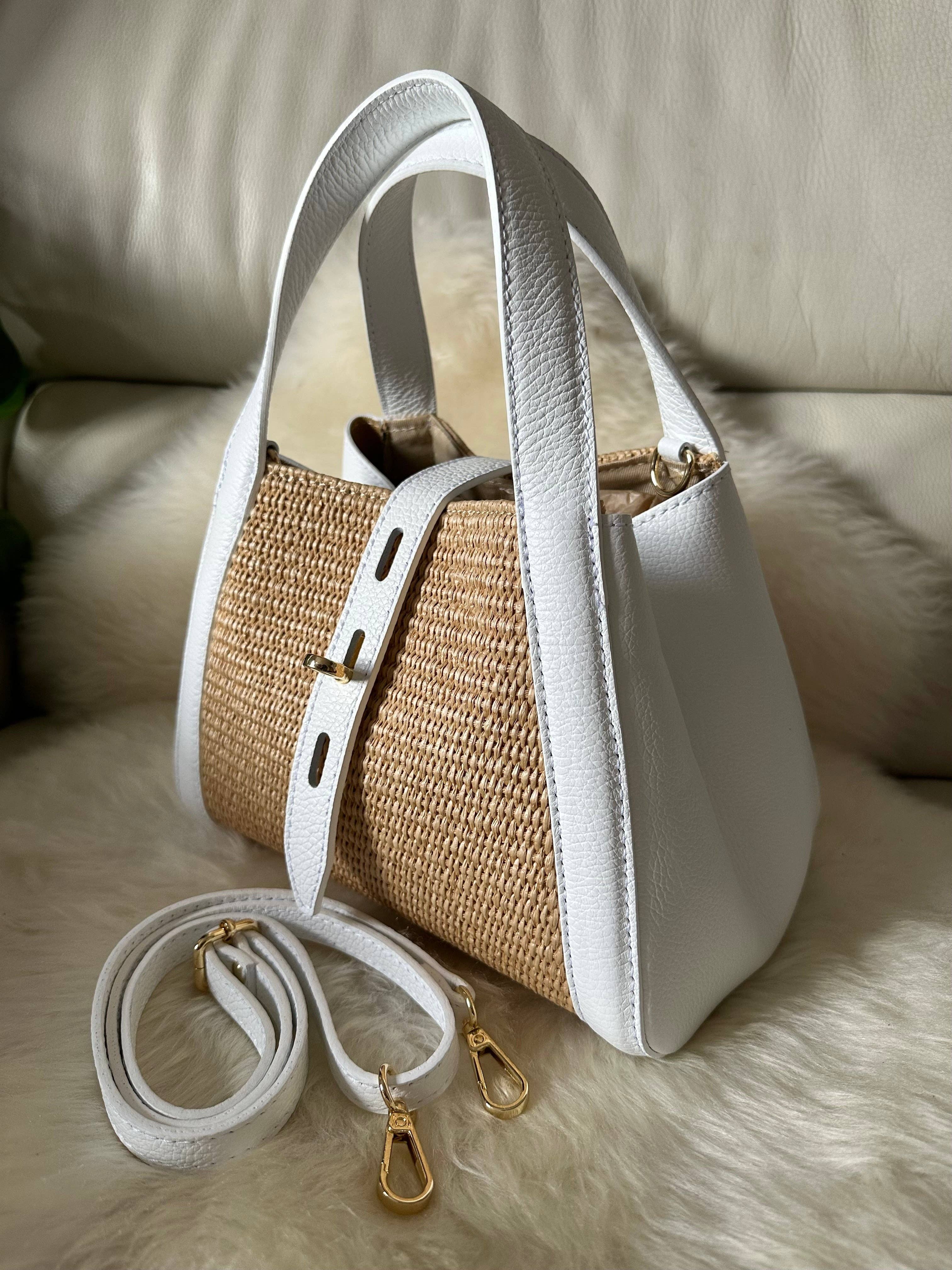 Zhade - Wholesale Top Handle Bag - Women's - ARUBA - raffia and leather0