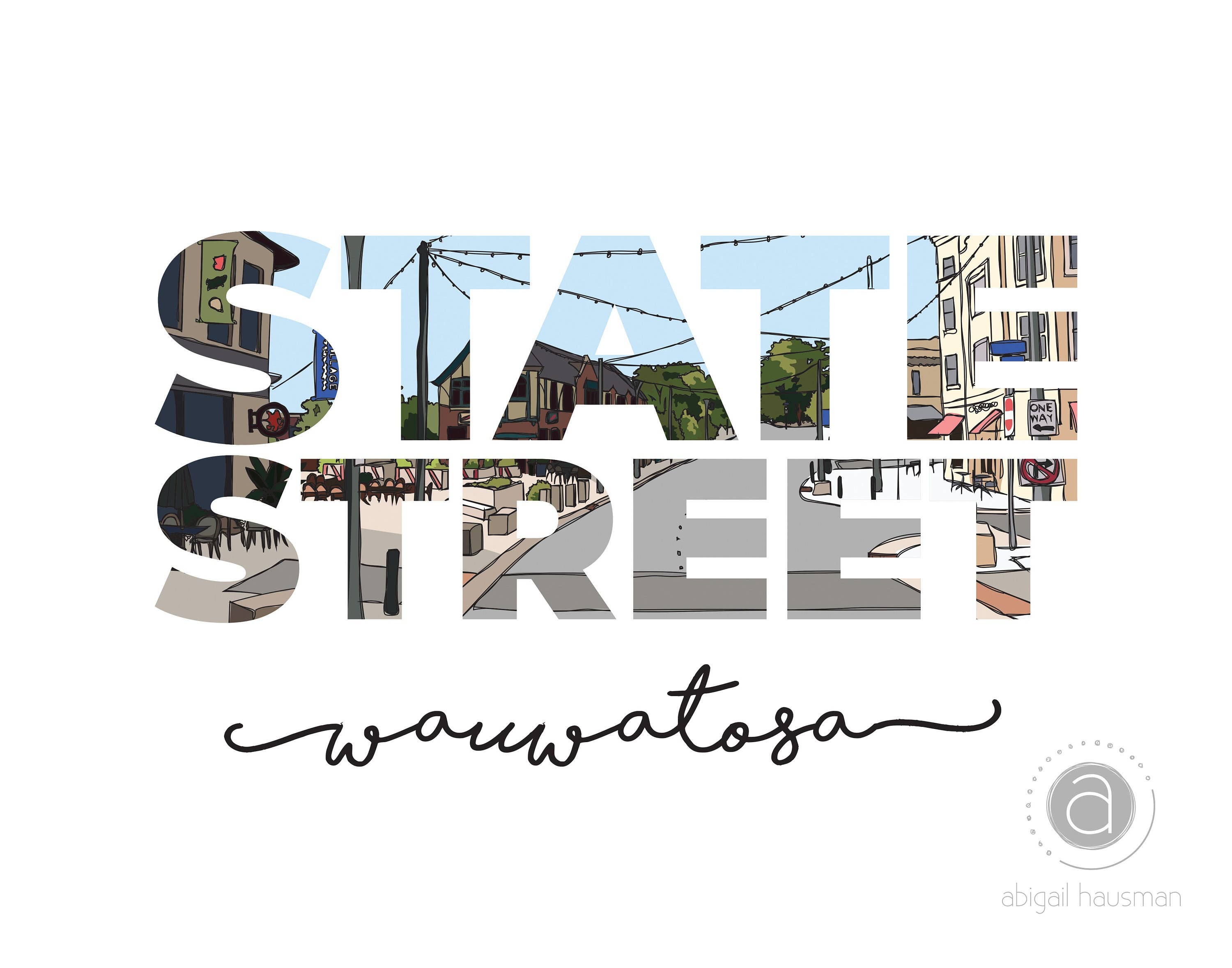 abigail hausman design & illustration - Wholesale Art Print - Wauwatosa 11x14 Prints (Variety of Designs)7