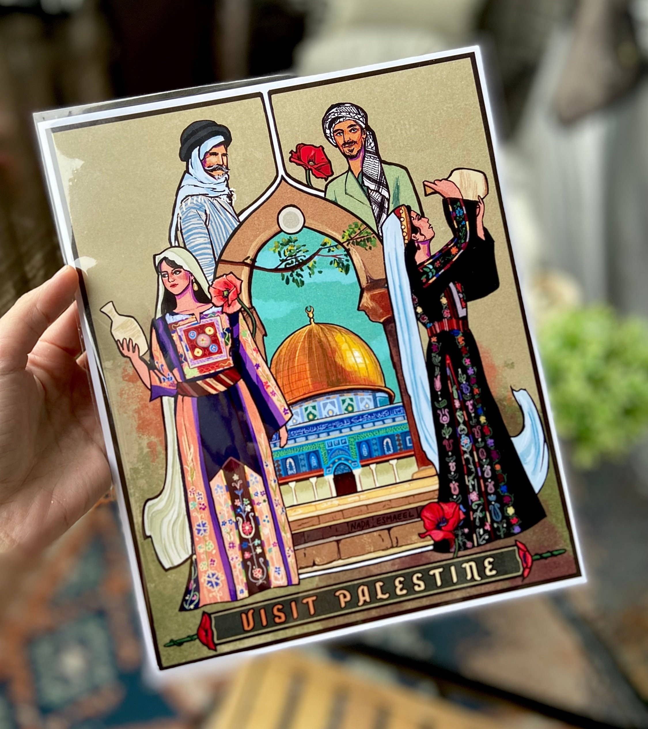 Nada's Ink - Wholesale Poster - Visit Palestine Art Print | Jerusalem Art1
