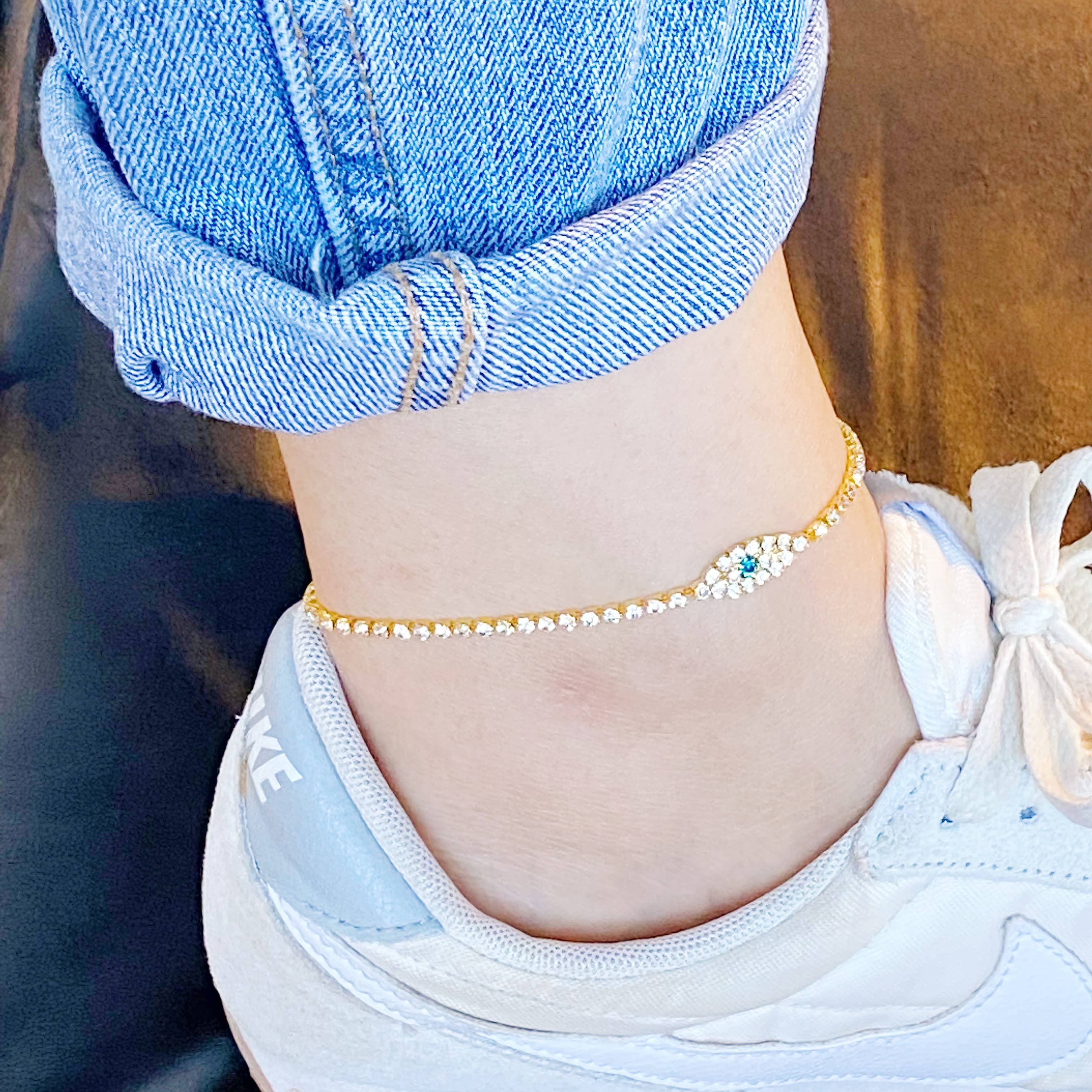 Ellison+Young - Wholesale Anklet - Sparkle Evil Eye Anklet3