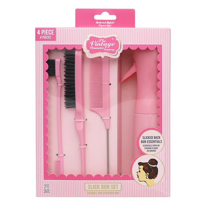 Slick Bun Set for wholesale by The Vintage Cosmetic Company