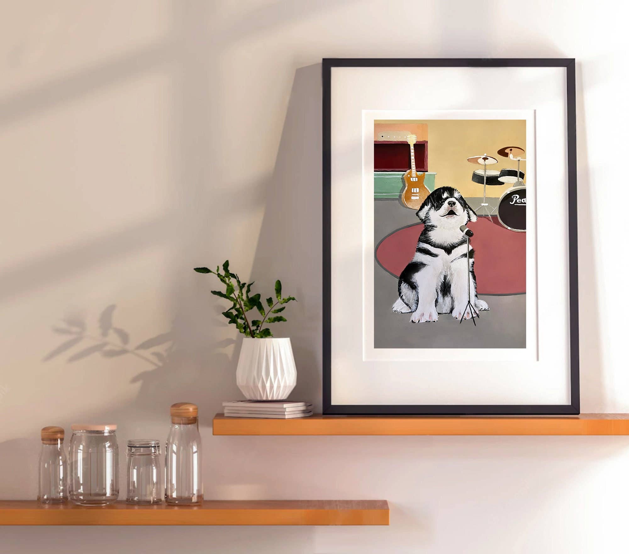 Pawssionate Art - Wholesale Art Print - Singing Husky Art Print, Cute Dog Wall Art2