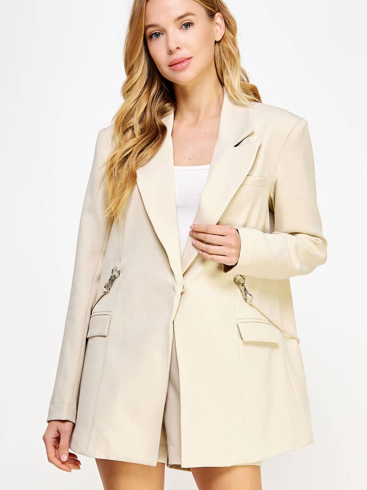 Belted Oversized Blazer for wholesale by Strut & Bolt