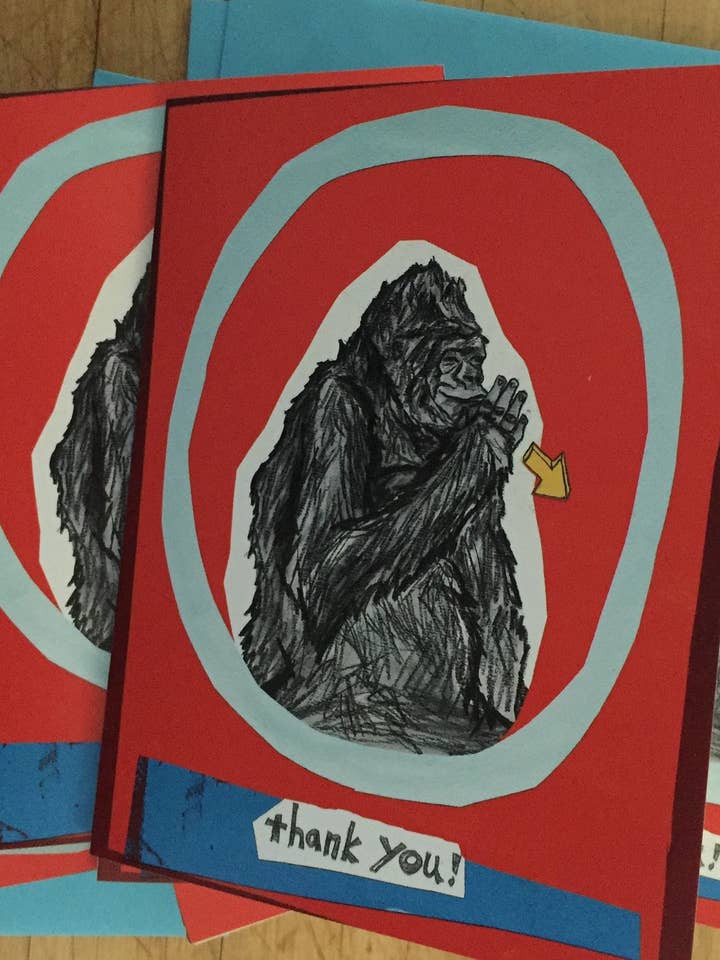 Boxed Gorilla Sign Language Thank You Cards for wholesale by Sunde White Industries