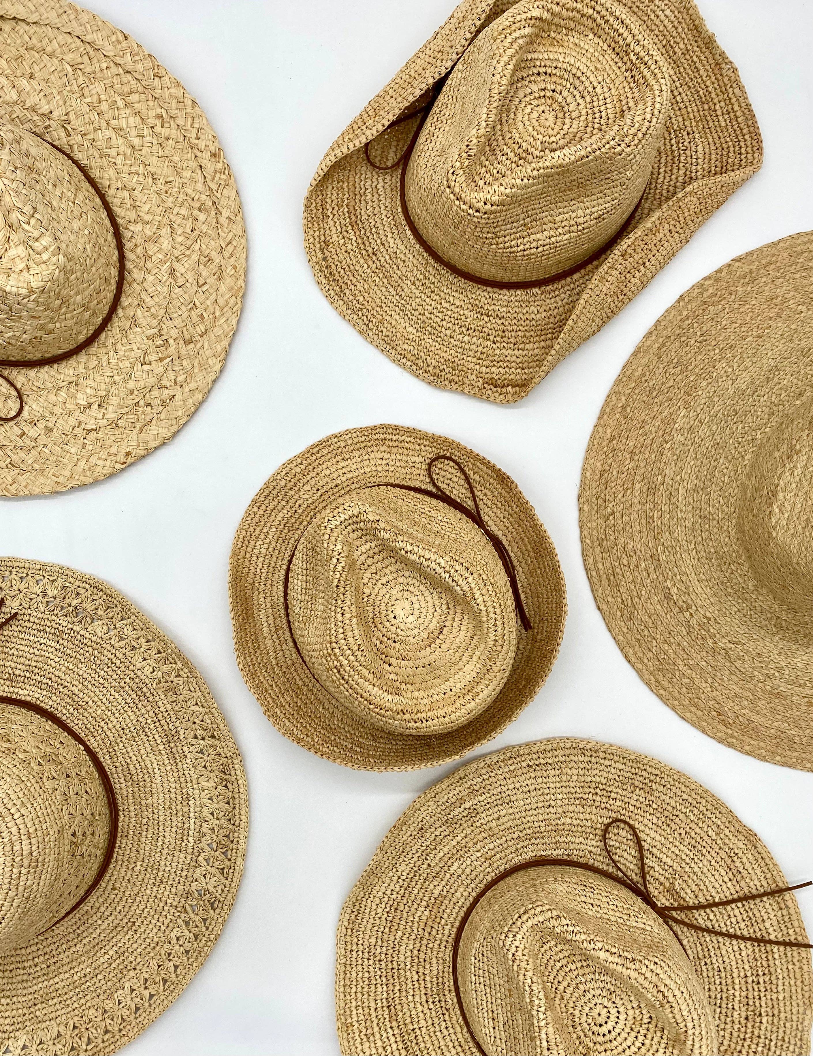 Chloe Alexis - Wholesale Straw Hat - Women's - The Mesa - Raffia Fedora Hat3