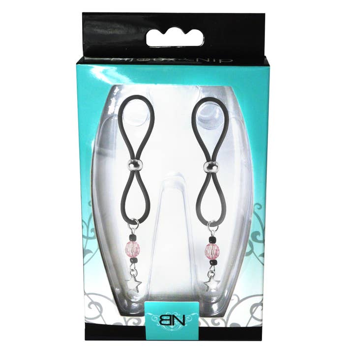 Nipple Halos - Breloque étoile - Perles - Bracelet en silicone - Rose pour la vente par Bijoux De Nip