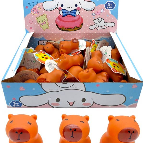 Y-A2.3 TOY1150-003 Gummi-Capybara 6cm - 24 Stück für den Großhandel von Menga Trading