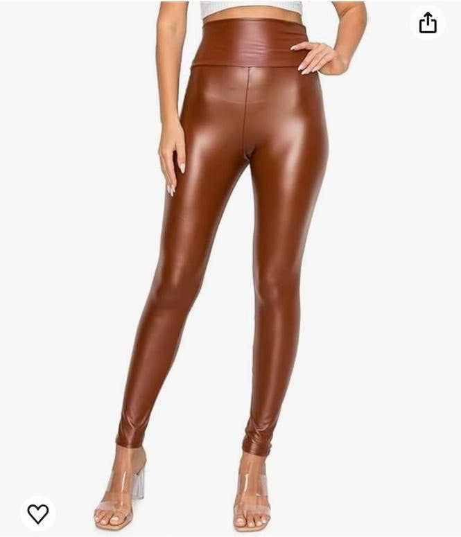 Black Pearl Clothing – wholesale Modeleggings – Dam – Legging i konstläder med hög midja9