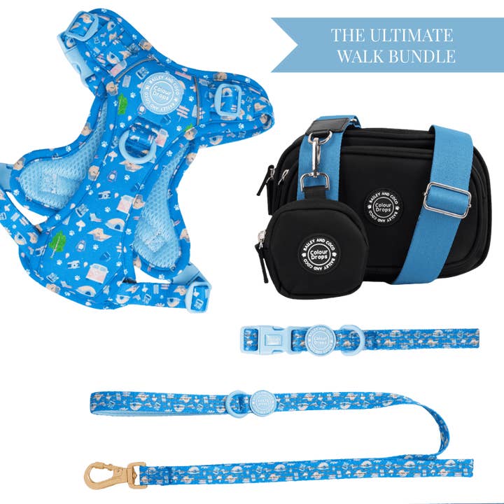 Pitch, Please Adjustable Dog Harness, Lead, Collar & Dog Walking Bag Bundle for wholesale by Bailey and Coco