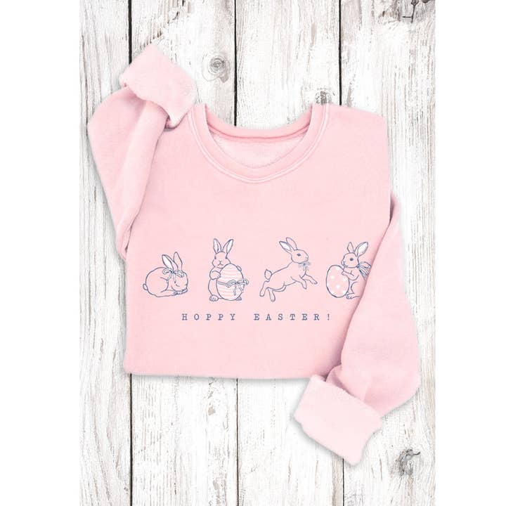 HOPPY EASTER GRAPHIC SWEATSHIRTS for wholesale by HRTandLUV