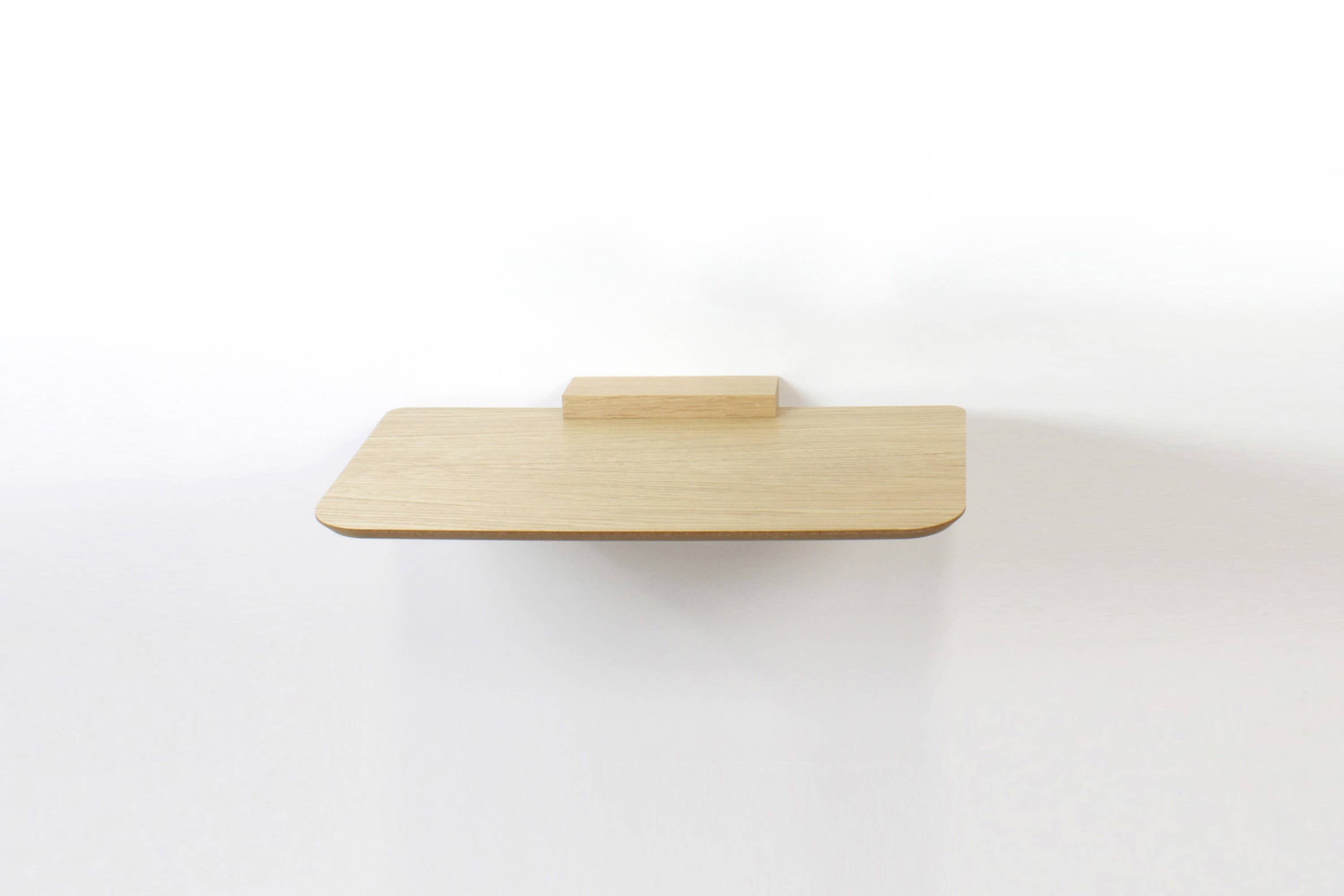 Reine Mère – wholesale Wall-mounted shelf – Oak wood shelf - Aileron S (made in France)2