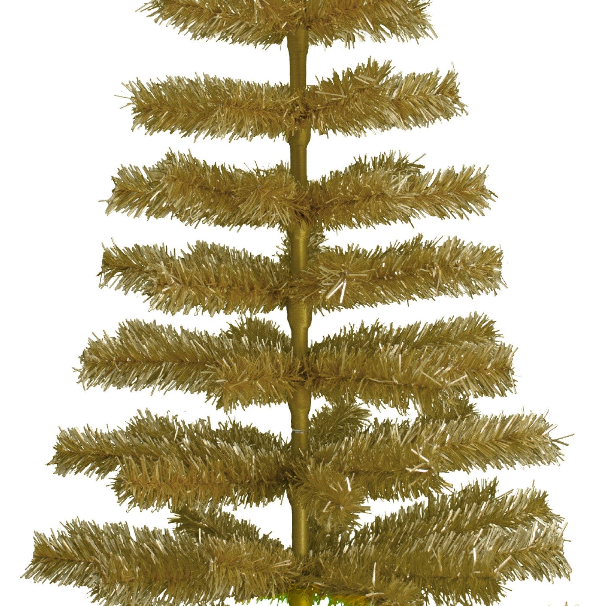 Lee Display - Wholesale Christmas Decoration - Antique Gold Tinsel Christmas Tree25