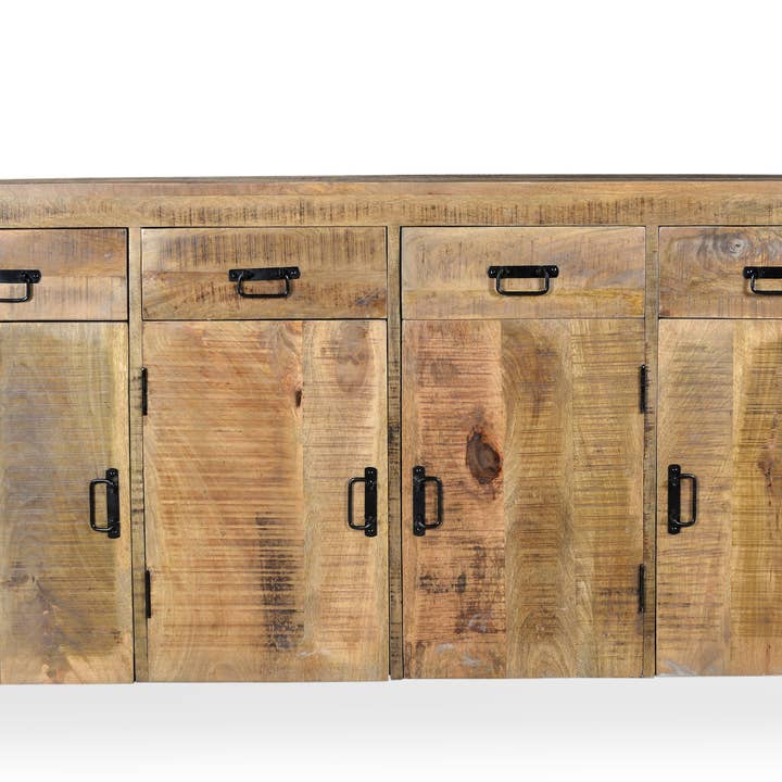 Reclaimed Wood 4 Door 4 Drawer Sideboard for wholesale by Timbergirl