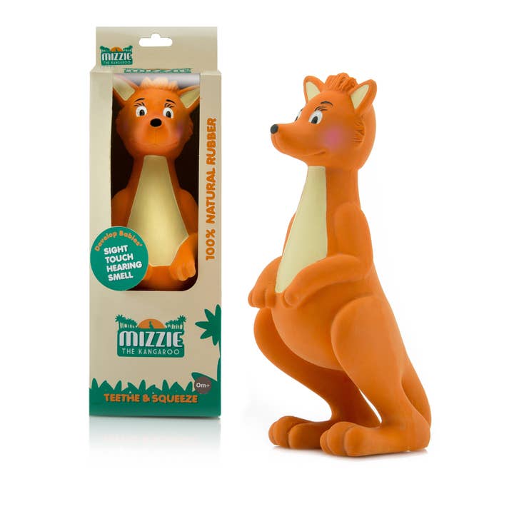 Mizzie The Kangaroo (AUS) - Wholesale Teether (not clip-on) – Baby - Mizzie The Kangaroo Natural Rubber Teething Toy - Case of 121