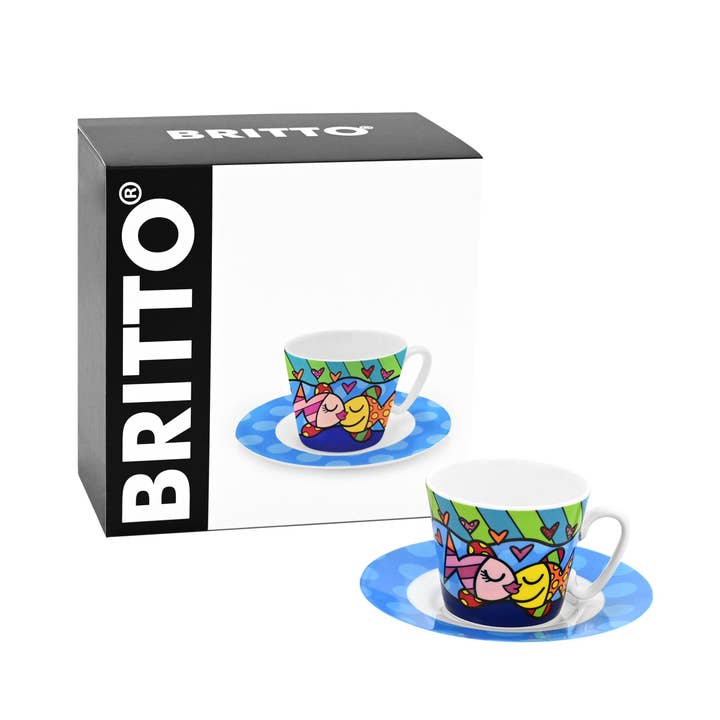 BRITTO® - Wholesale Coffee/Tea Cup - BRITTO® ESPRESSO COFFEE CUP & SAUCER - Deeply in Love1