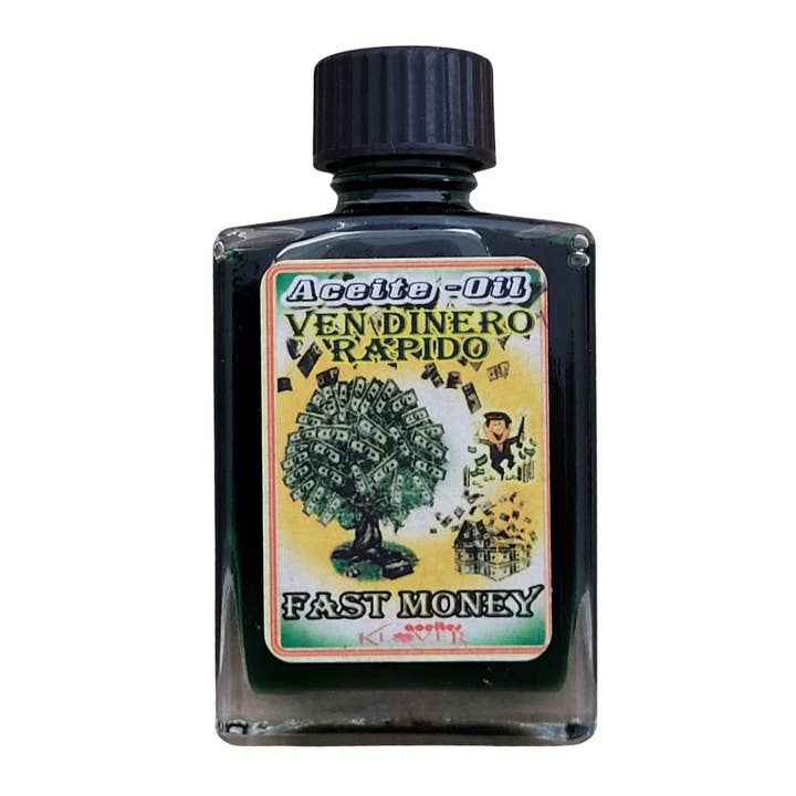 Fast money Spell Oil - 1 fl oz. Bottle for wholesale by Botanica Luz Del Dia Inc