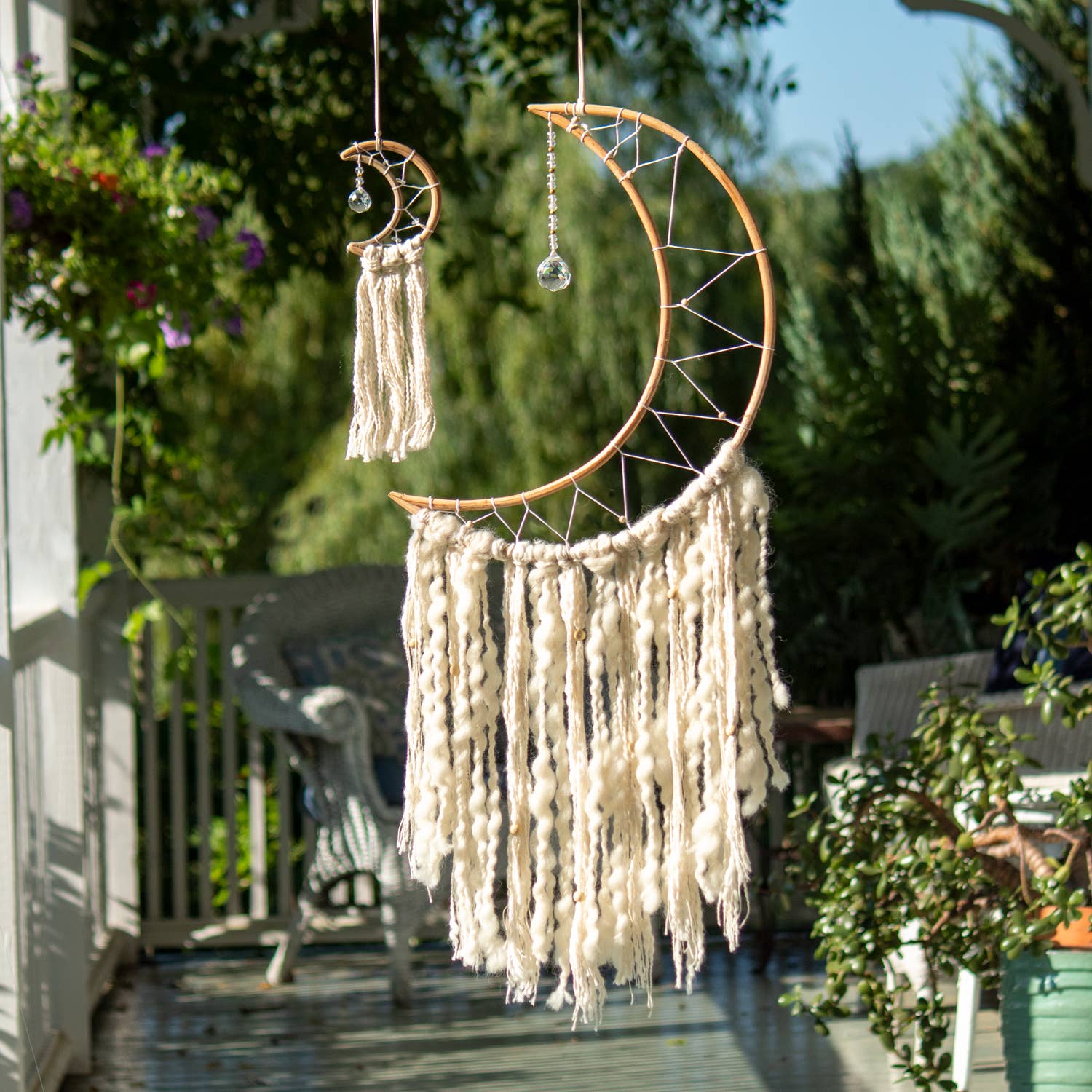 dZi Handmade - Wholesale Wall Accent - Large White Moon Wall Decor4