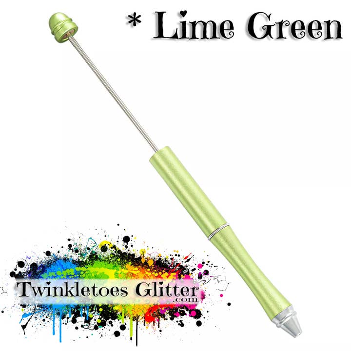 Twinkletoes Glitter - Wholesale Pen - Beadable Metal Pens ~ 28 Colors